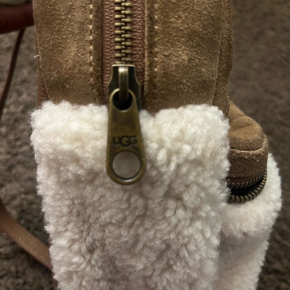 UGG Tan and Cream Plush Backpack - Picture 6 of 7